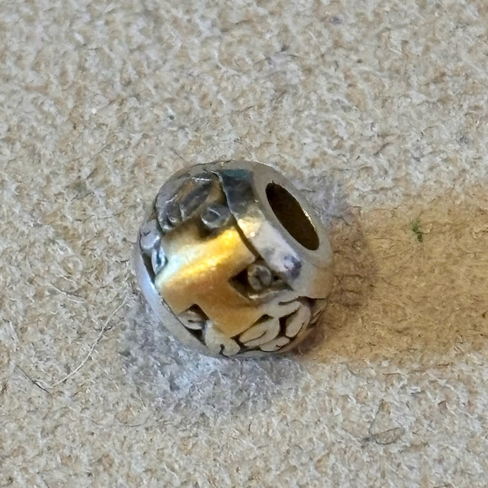 Brighton Mini Poetic Cross Bead MINI holders ONLY Silver & Brushed gold Retired